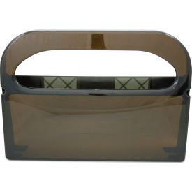 Health Gards Toilet Seat Cover Dispenser, Half-Fold, 16"W x 3.25"D x 11.5"H, Smoke