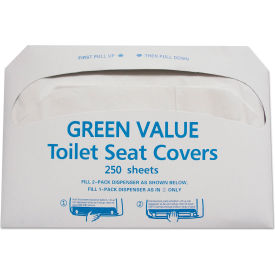 Half-Fold Toilet Seat Covers, 14.75" x 16.5", White, 5000/Case