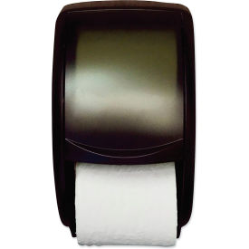 Twin Standard Roll Bath Tissue Dispenser, Plastic - Smoke