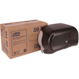 Tork Twin Standard Roll Bath Tissue Dispenser - Smoke