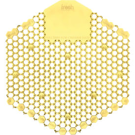 Wave 3D Urinal Deodorizer Screen, Yellow, Citrus, 10/Box