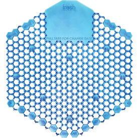 Wave 3D Urinal Deodorizer Screen, Blue, Cotton Blossom, 10/Box, 60 Screens/Ct