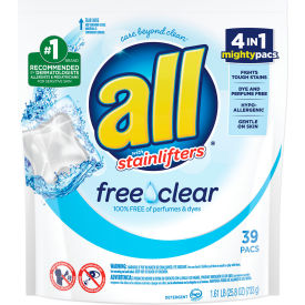 Free and Clear Super Concentrated Laundry Detergent, 39 Pacs/Pack
