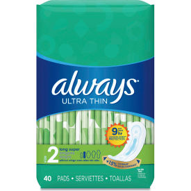 Always Ultra Thin Pads, Super Long, 40/Pack
