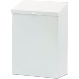 Feminine Hygiene Waste Receptacle, Metal, White