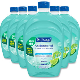 Antibacterial Liquid Hand Soap Refills, Fresh, 50 oz., Green, 6/Case