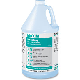 Mega Mop Damp Mop Concentrate, Lemon Scent, Gallon Bottle, 4/Case