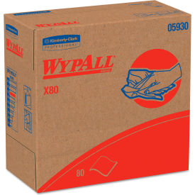 WypAll X80 Cloths 9.1" x 16.8" Red Pop-Up Box 80/Box 5 Box/Case