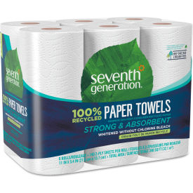 100% Recycled Paper Towel Rolls, 2-Ply, 11" x 5.4", 140 Towels/RL, 6/PK