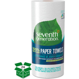 100% Recycled Paper Towel Rolls, 2-Ply, 11" x 5.4", 156 Towels/RL, 24 RL/CT