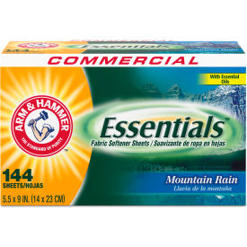 Essentials Dryer Sheets, Mountain Rain, 144 Sheets/Box