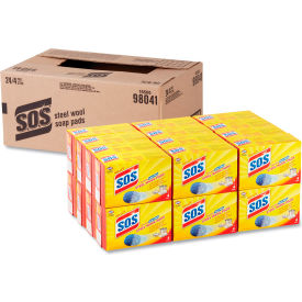 Steel Wool Soap Pad, 4 Pads/Box, 24 Boxes/Case