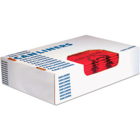 Healthcare Biohazard Printed Can Liners, 10 Gal, 1.3 mil, 24" x 23", Red, 500 Bags/Case