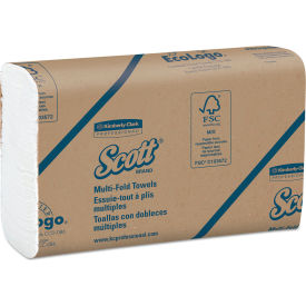 Essential Multi-Fold Towels, 8" x 9.4", White, 250 Towels/Pack, 16 Packs/Case