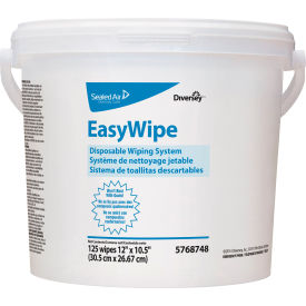 Easywipe Disposable Wiping Refill, White, 125/Bucket, 6/Case