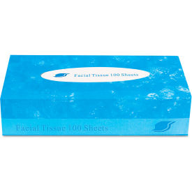 Boxed Facial Tissue, 2-Ply, White, 100 Sheets/Box