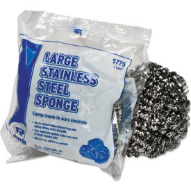 Large Stainless Steel Scrubber, 1.75 oz., 12 Scrubbers/Pack, 6 Packs/Case