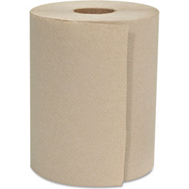 Hardwound Roll Towels, 1-Ply, Natural, 8" x 600 ft, 12 Rolls/Case