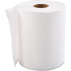 Hardwound Roll Towels, 1-Ply, White, 8" x 600 ft, 12 Rolls/Case