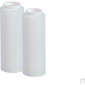 8oz Natural HDPE Wide Mouth Cylinder Bottle w/38-400 White PP PE Foam Lined Cap, 336PK