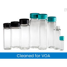 19 x 65mm 3 dram Vial with 15-425 Green Thermoset F217 & PTFE Lined Cap, Cleaned, 144PK