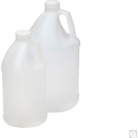 64oz Natural HDPE Handled Round Jug with 38-400 Green Thermoset F217 & PTFE Cap, 40PK