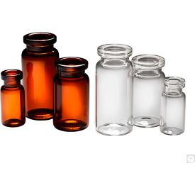 22.75 x 50mm 10ml Amber Glass Crimp Neck Serum Vial with 20mm Neck Finish, 800PK