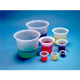 20ml Disposable Polystyrene Beaker, 1.75" Top OD x 1.125" Bottom OD x 1.25" H, 500PK