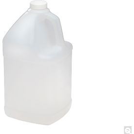 128oz Natural HDPE Handled Square Jug with 38-400 Neck Finish, Jug Only, 4PK