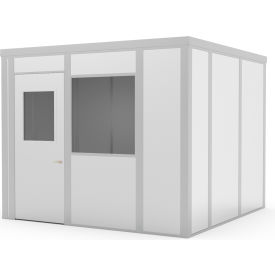 Modular Inplant Office With 1 Window, Class A, 10'Wx10'D, Gray