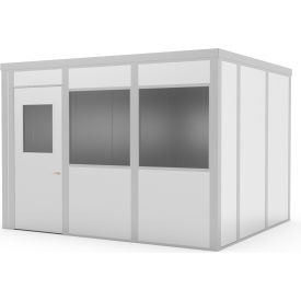 Modular Inplant Office W/2 Windows, Class A, 10'Wx12'D, Gray