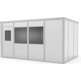 Modular Inplant Office W/2 Windows, Class A, 10'Wx16'D, Gray