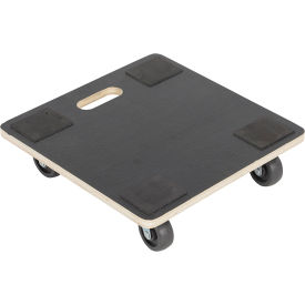 Hardwood Dolly with 16" x 16" Square Solid Wood Deck, 400 Lb. Capacity
