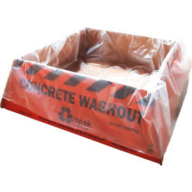 Construction Washout Corrugated Cardboard, 140 Gallon, 48"L x 48"W x 14"H