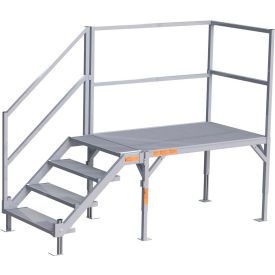 Fortress OSHA Stair System 27.5"-42.5"H Adj., 40-1/2"W x 99"L Fully Assembled