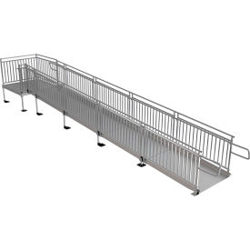 PATHWAY HD Code Compliant Wheelchair Ramp Kit, 26 Feet X 48 Inches Wide, Guards, 3 Pack