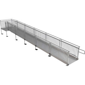 PATHWAY HD Code Compliant Wheelchair Ramp Kit, 30' X 48"W, Guards, 3/PK