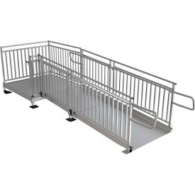 PATHWAY HD Code Compliant Wheelchair Ramp Kit, 10' X 48"W, Guards