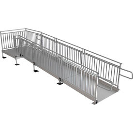 Pathway HD Code Compliant Wheelchair Ramp Kit, 16' X 48"W, Guards, 3/PK