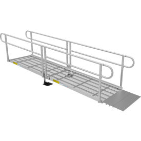 EZ-ACCESS PATHWAY 3G Wheelchair Ramp Kit, 12FT, 36" Use W, Expanded Metal, Two-Line Handrail