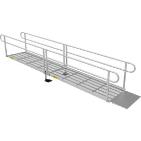 PATHWAY 3G Wheelchair Ramp Kit, 16FT, 36" Use W, Expanded Metal, Two-Line Handrail, 3/PK
