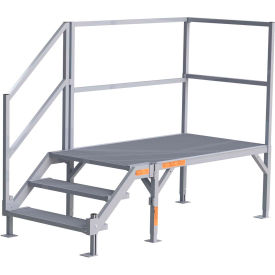 FORTRESS OSHA Stair System 23"-34"H Adj., 40-1/2"W x 89-1/2"L Fully Assembled