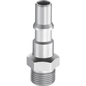 Stainless Steel 1/2" Body Plug with ISO 6150 Profile & 3/4" MNPT for CSM Coupler