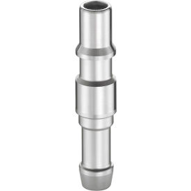 Stainless Steel 1/2" Body Plug with ISO 6150 Profile & 3/4" Hose Barb for CSM Coupler