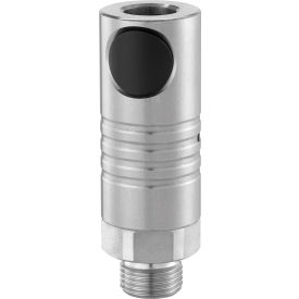 Stainless Steel Safety Quick Release Coupling 1/2" Body w/ISO 6150 Profile & 1/2" MNPT