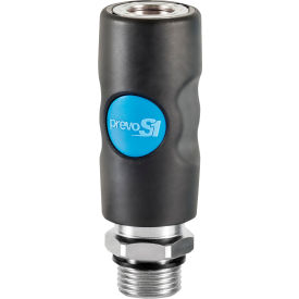 Prevo S1 Safety Quick Coupling - 3/8" Industrial Interchange with 1/2" MNPT Connection