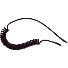 Polyurethane Spiral Hose 20' Black with Non-Scratch Fittings and 1/4" MNPT THD Connections