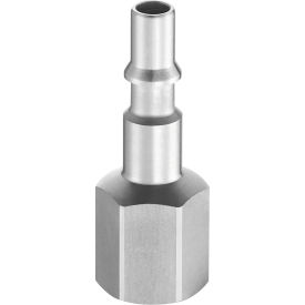 Stainless Steel 1/4" Plug with ISO 6150 Profile & 1/4" FNPT Connection for CSM Coupler
