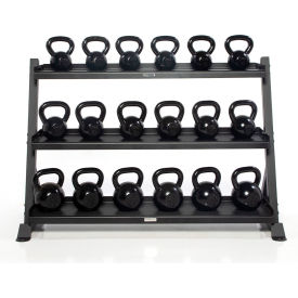 Horizontal Kettlebell Rack, 3-Tier, Black