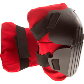 Knee Pad Fire Retardant Cover, Hinged Hard Shell Ribbed Cap, Premium Foam Pad
